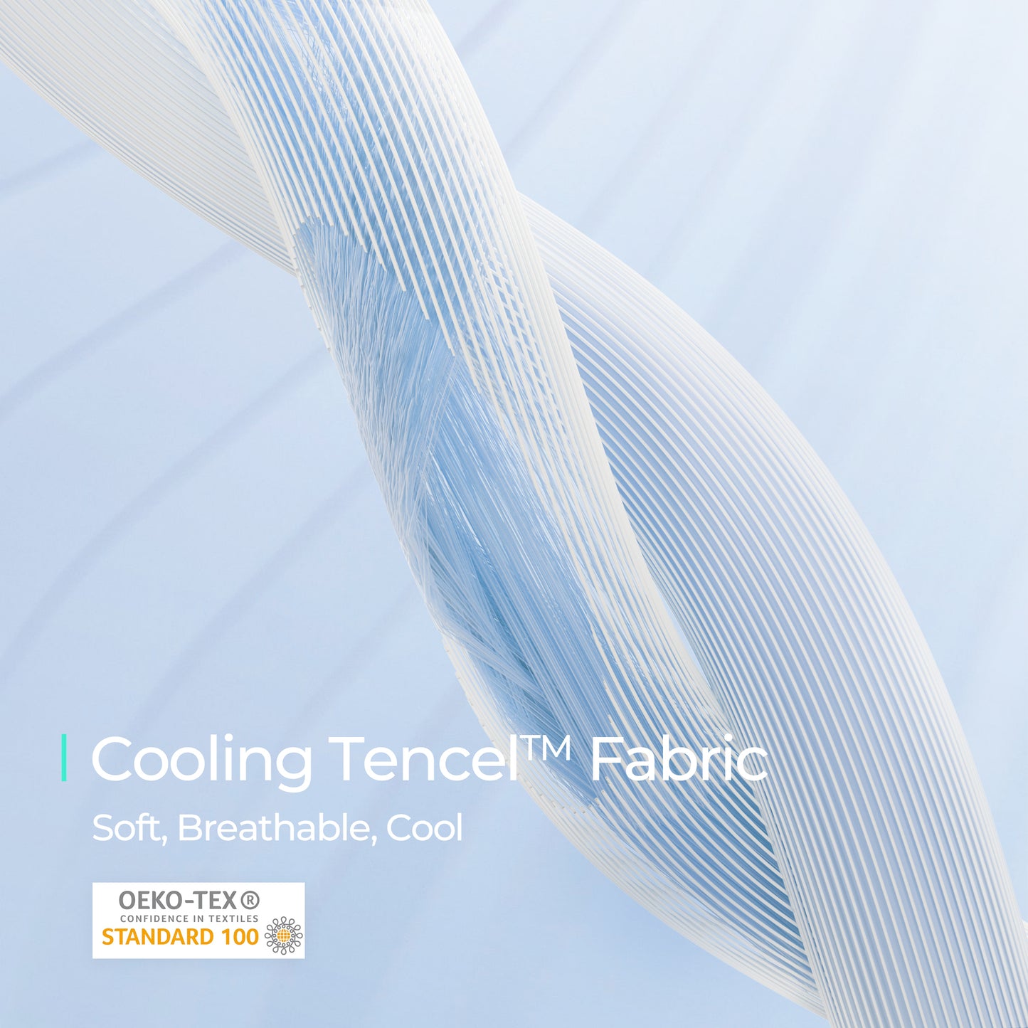 Mattress Topper with Tencel Cover, Cooling Gel-Infused Swirl Memory Foam, CertiPUR-US and Oeko-TEX Certified White