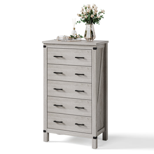 Dresser for Bedroom, Modern Dressers with Spacious Storage and Metal Handles