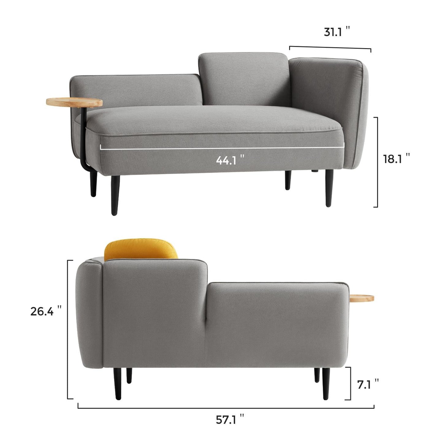 Elfin Sofa Loveseat for Large & Small Space