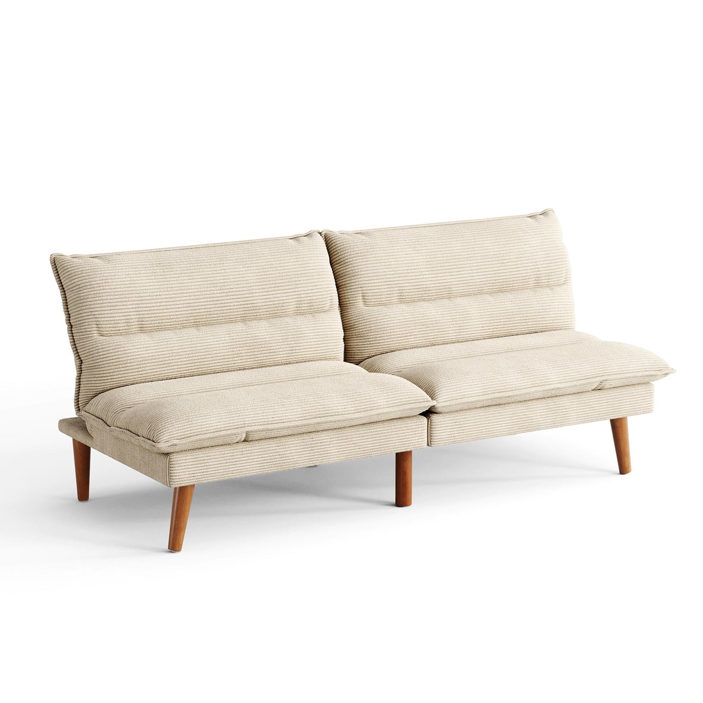 71" W Corduroy Convertible Futon Sofa Bed