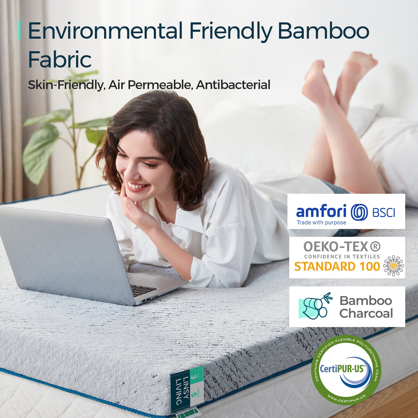 Bamboo Charcoal Plush Edition Mattress Topper
