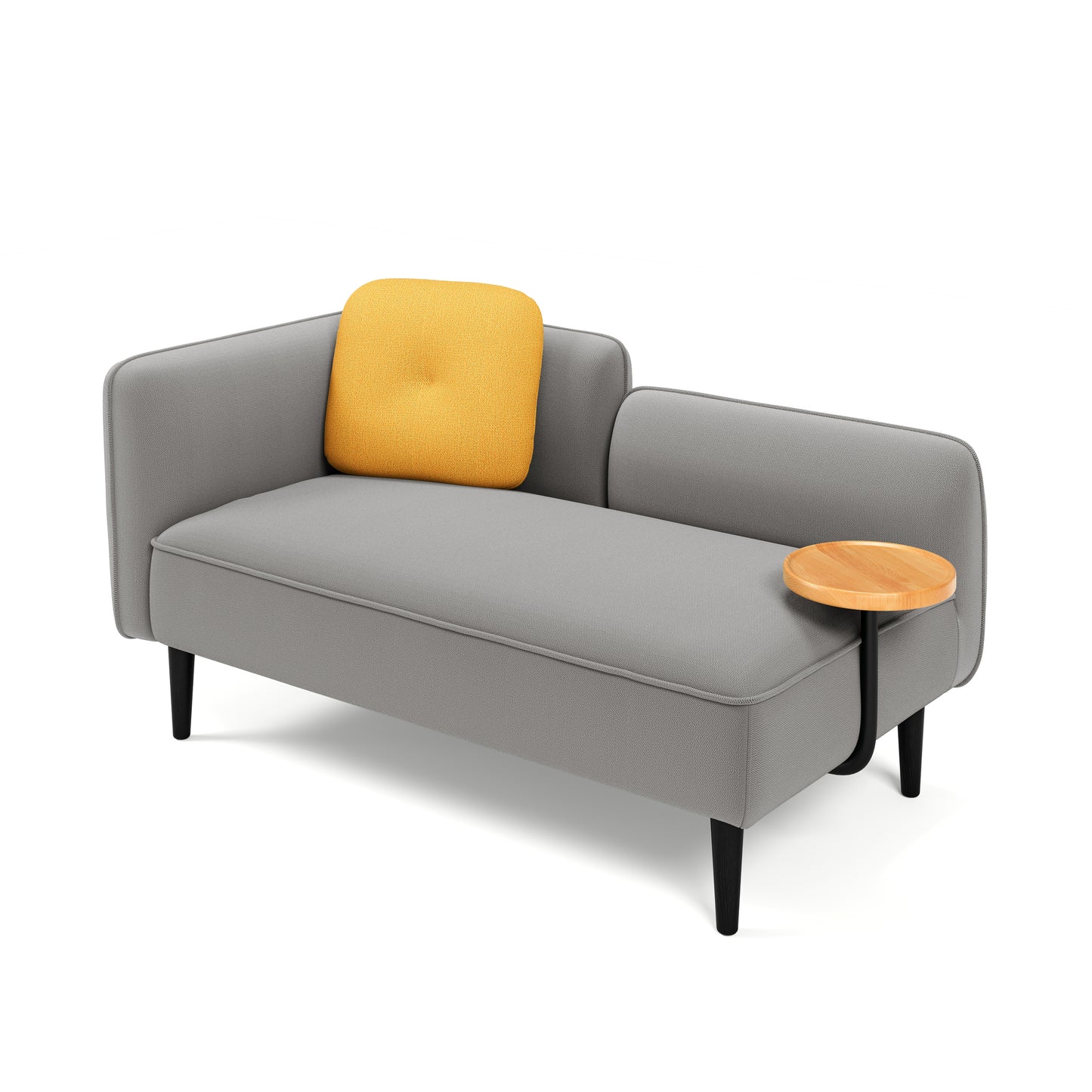 Loveseat Sofa with Built-in Side Table for Living Room, Bedroom, Apartment