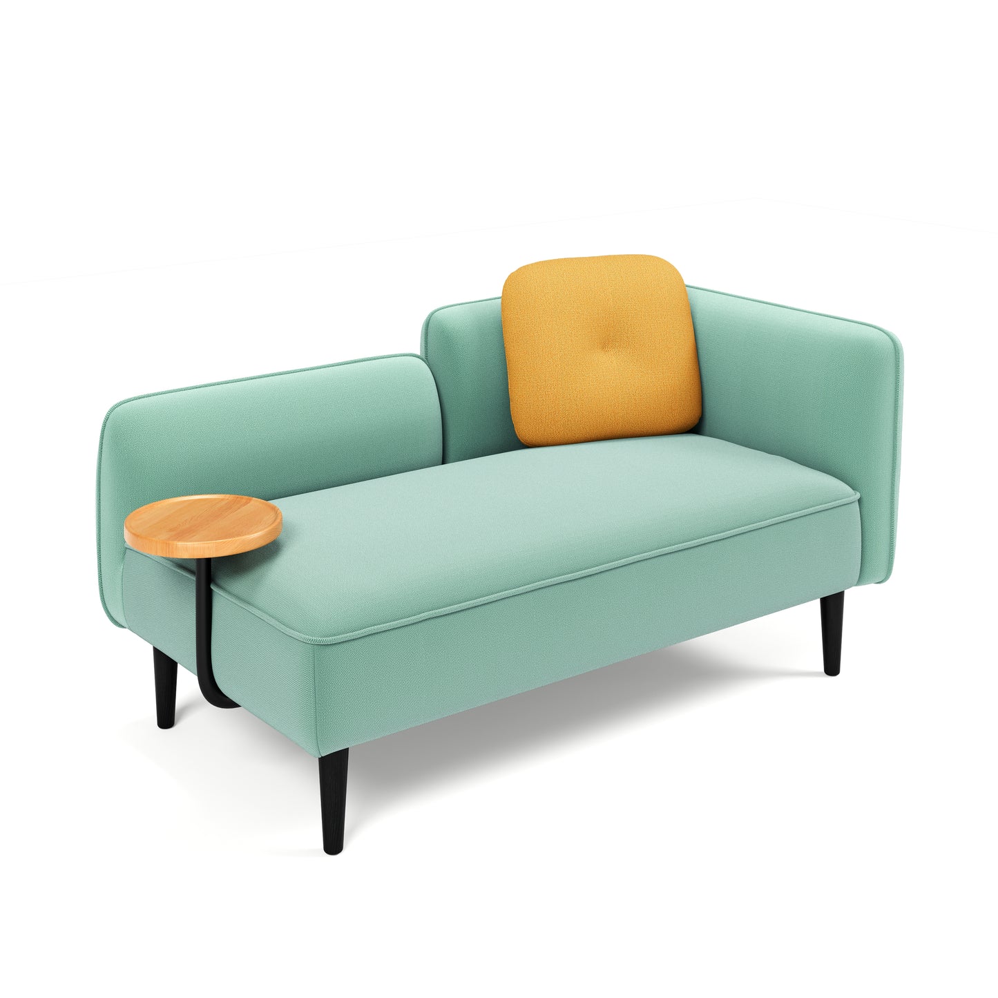 Loveseat Sofa with Built-in Side Table for Living Room, Bedroom, Apartment