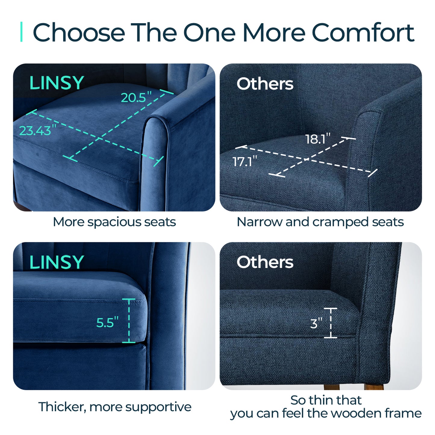 Accent Chair with Ottoman, Velvet Barrel Chair for Living Room