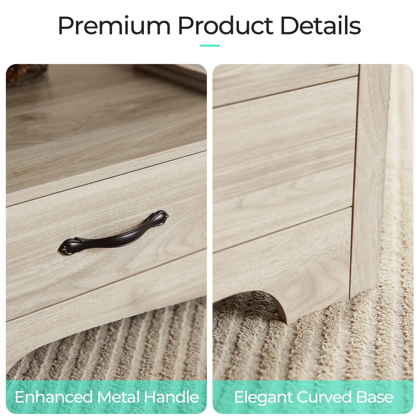 Wood Coffee Table with Storage