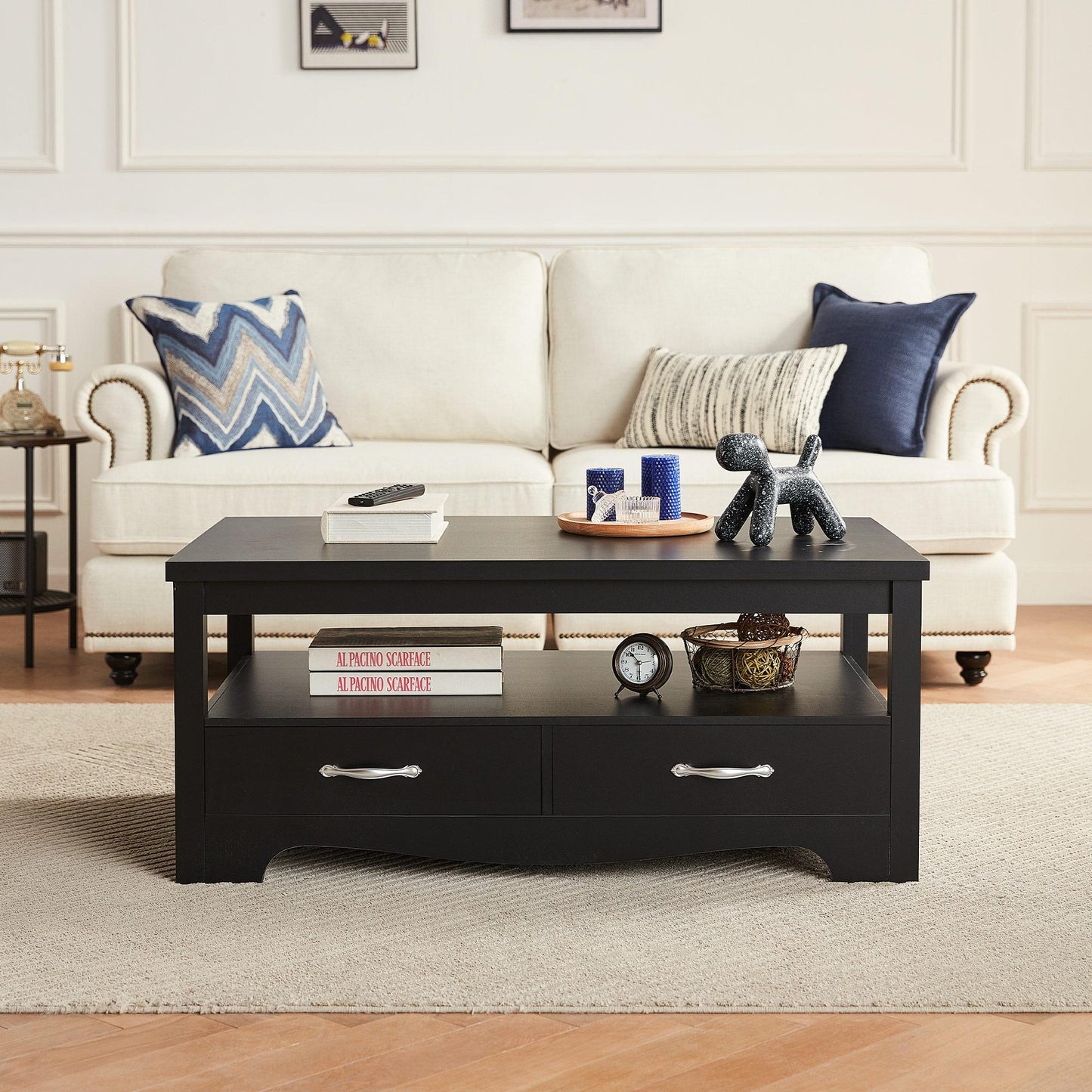 Wood Coffee Table with Storage