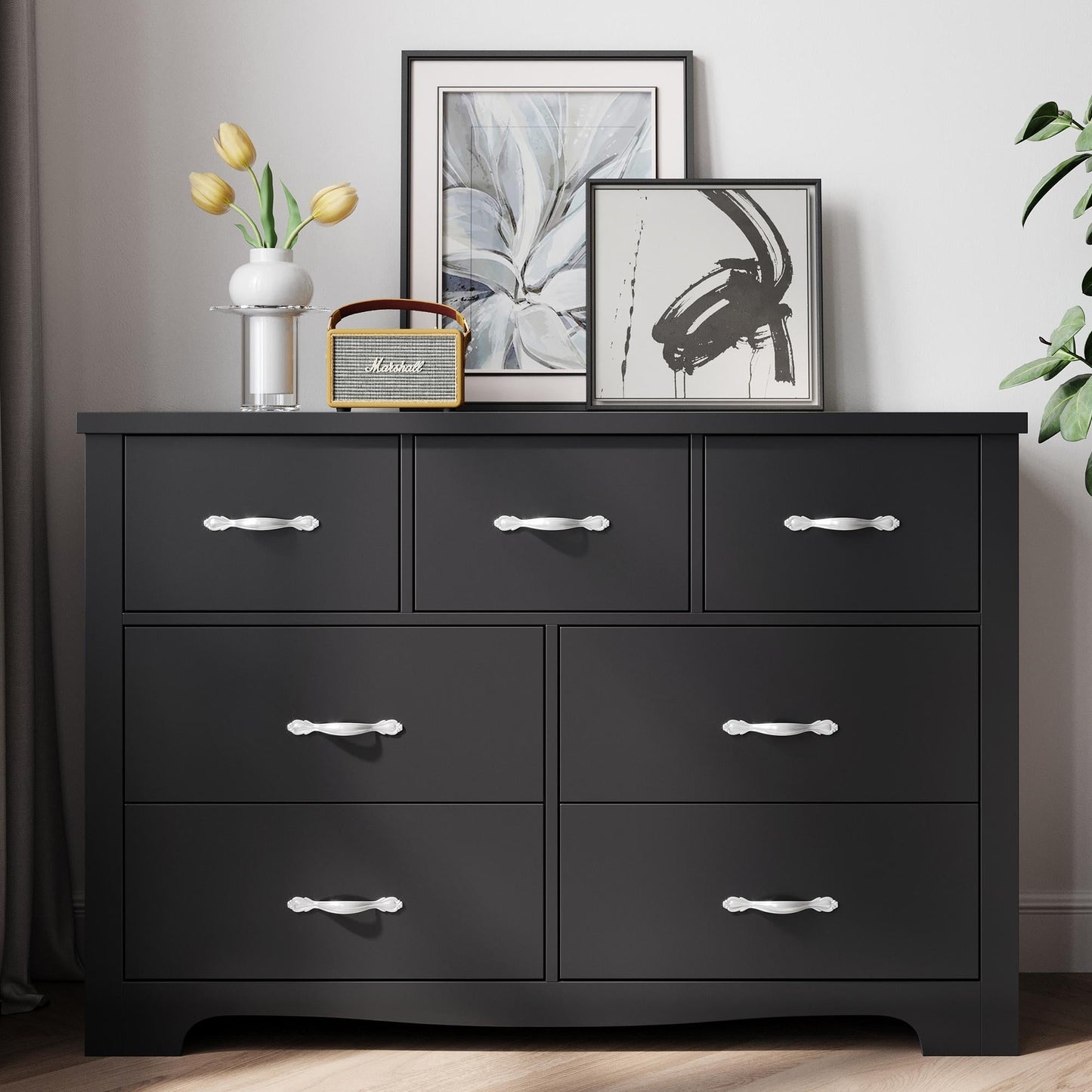 Drawers Dresser for Bedroom, Wood Bedroom Dresser Modern Drawer Chest