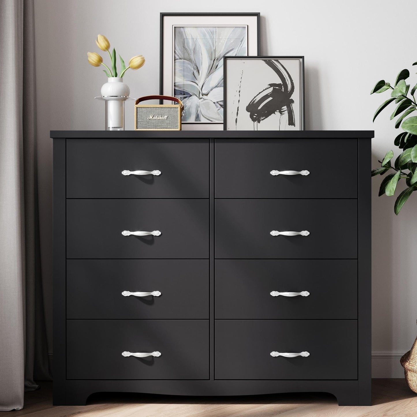 Drawers Dresser for Bedroom, Wood Bedroom Dresser Modern Drawer Chest