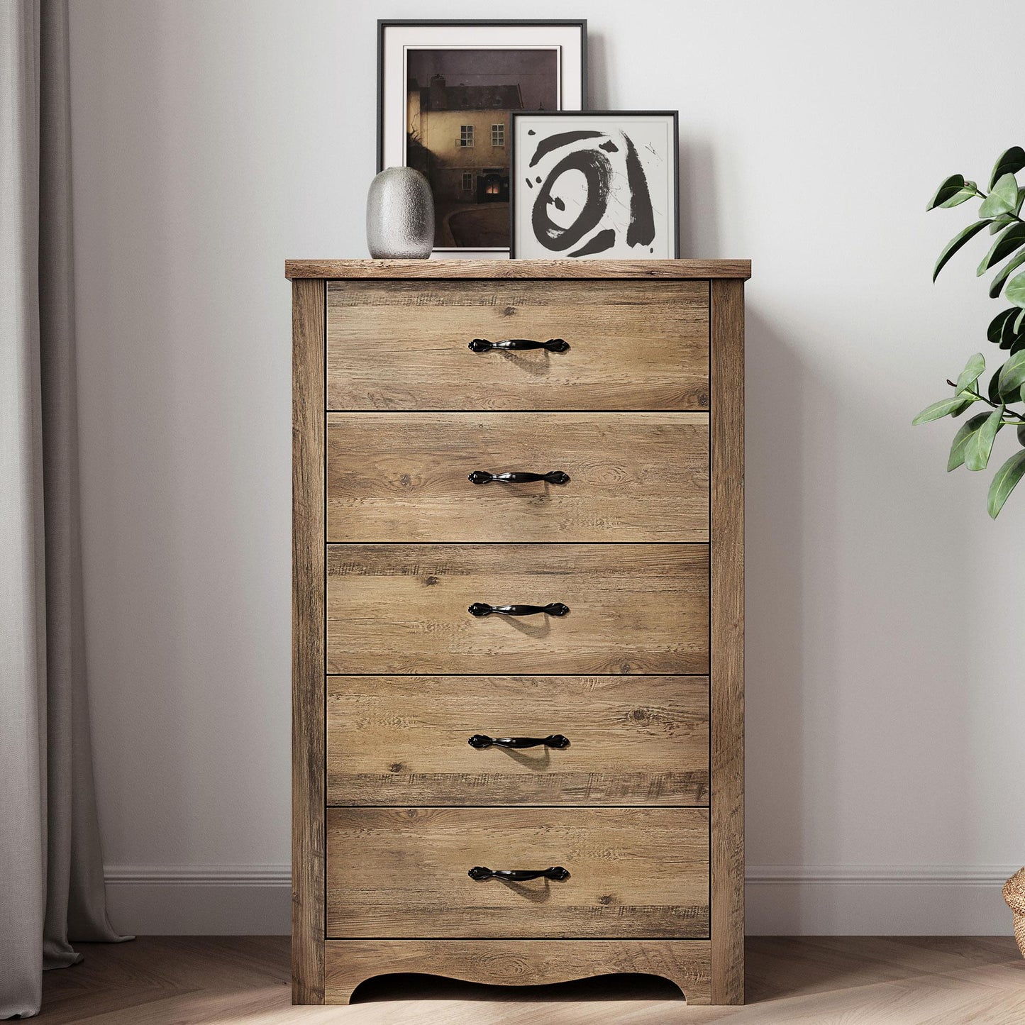 Drawers Dresser for Bedroom, Wood Bedroom Dresser Modern Drawer Chest