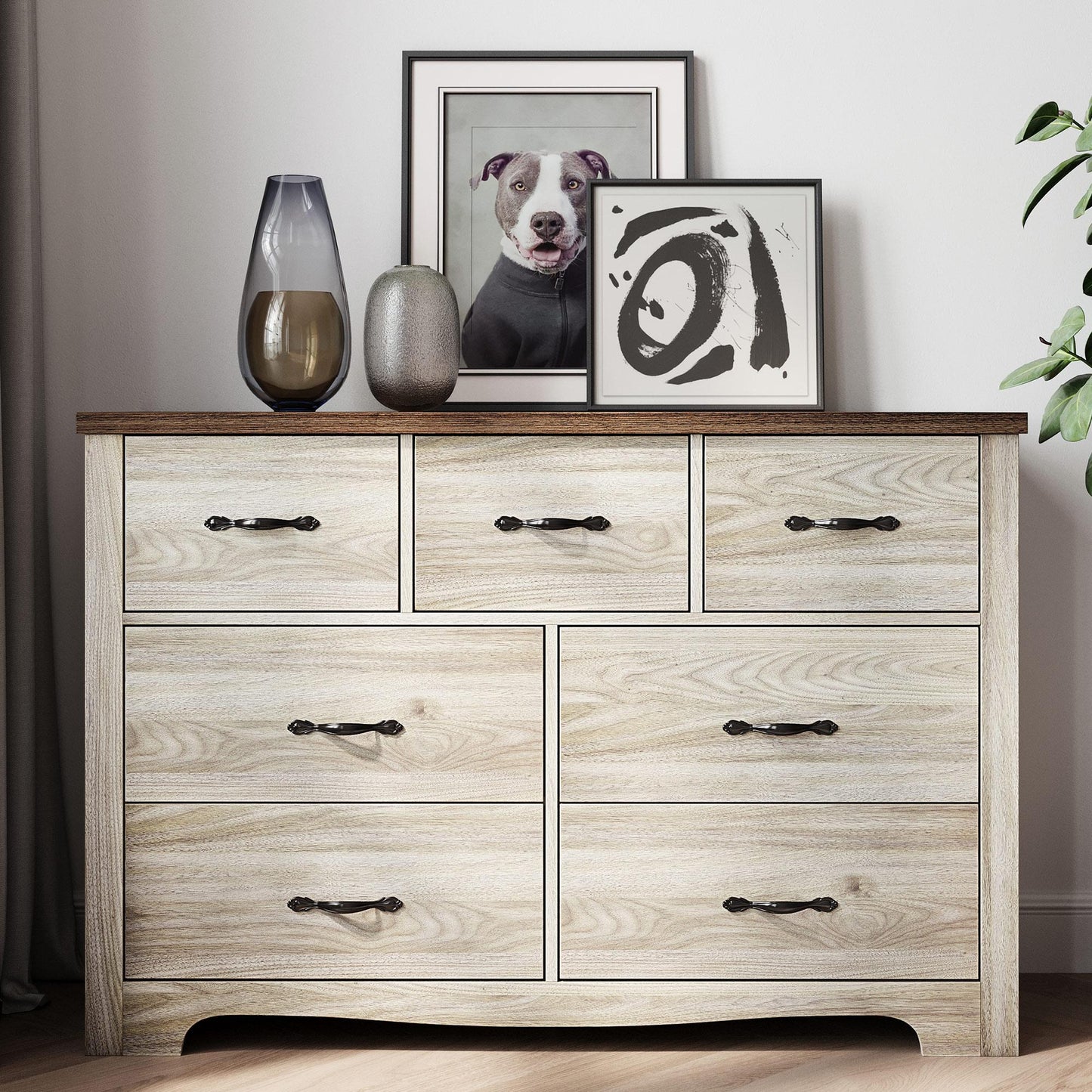 Drawers Dresser for Bedroom, Wood Bedroom Dresser Modern Drawer Chest