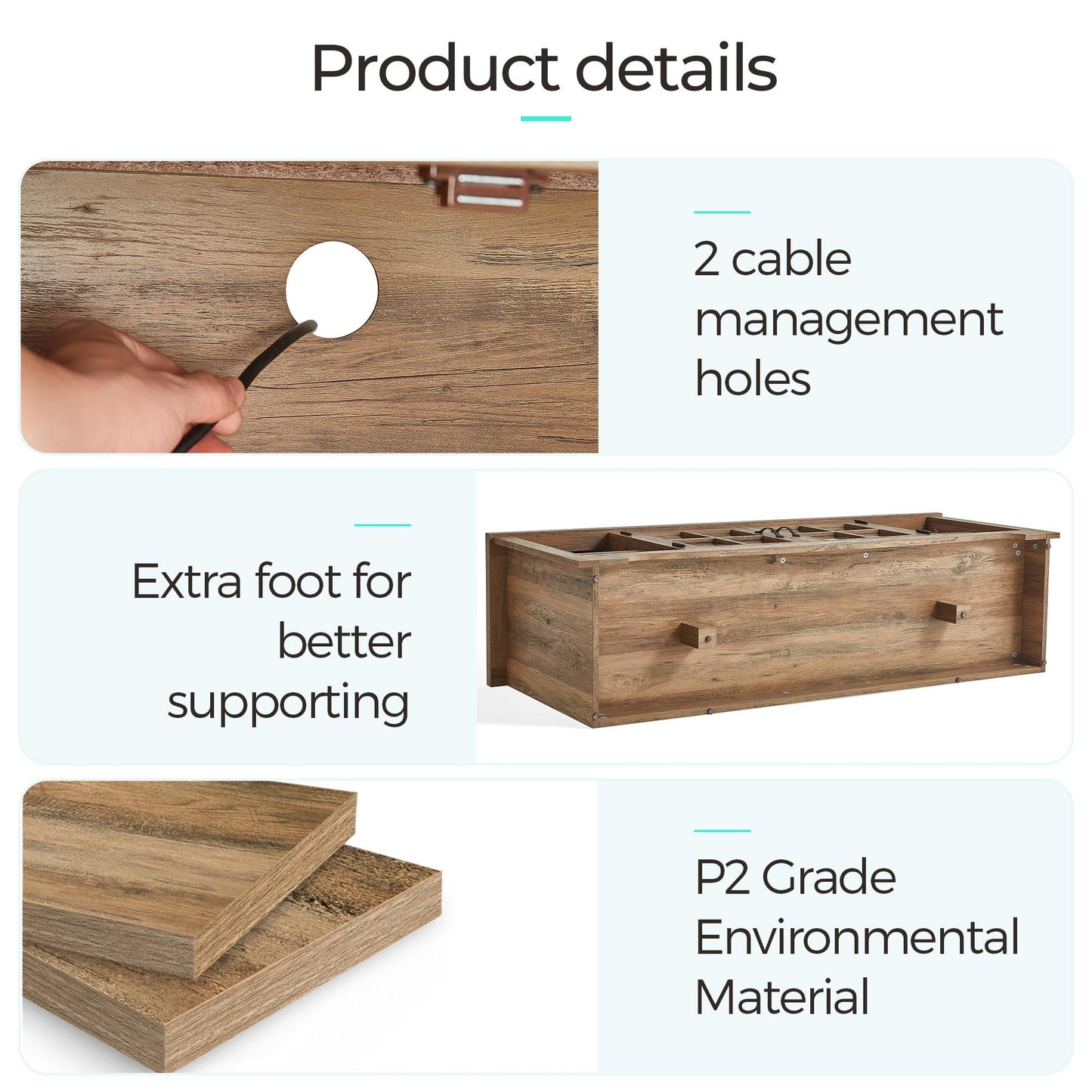 Modern Farmhouse TV Stand for TVs up to 65", Home Entertainment Center with Storage Cabinet