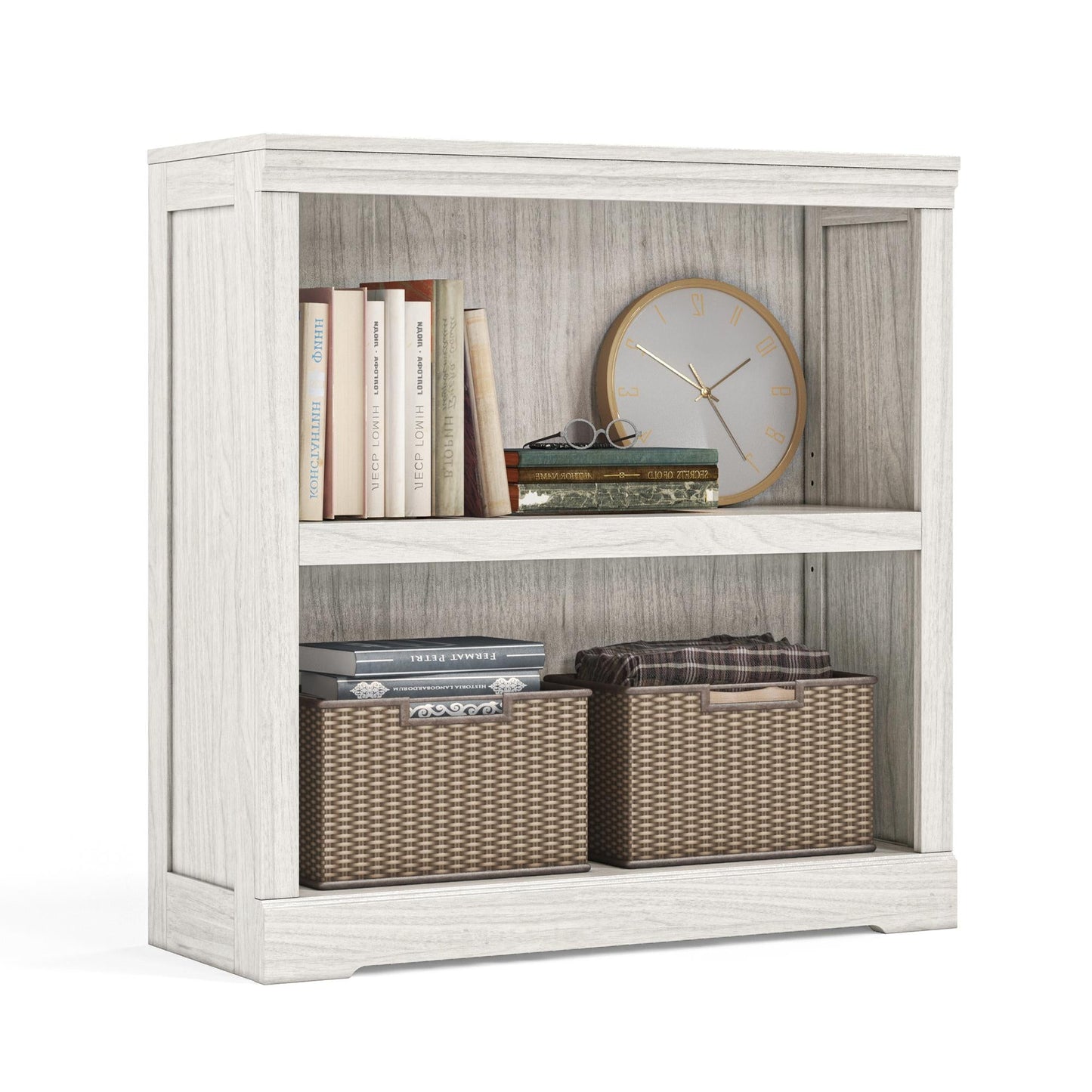 Small Bookcase Shelf Storage Organizer, Modern Book Shelf for Bedroom, Living Room and Home Office