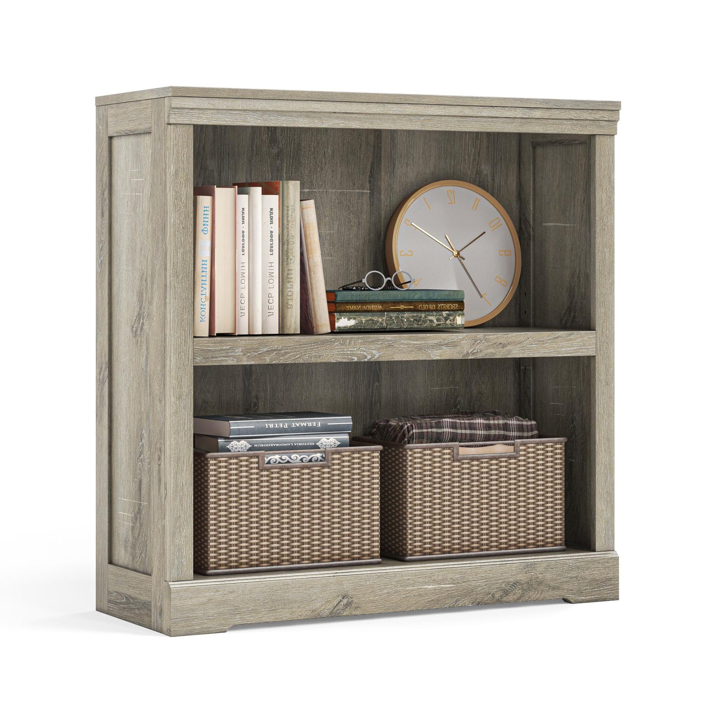 Small Bookcase Shelf Storage Organizer, Modern Book Shelf for Bedroom, Living Room and Home Office