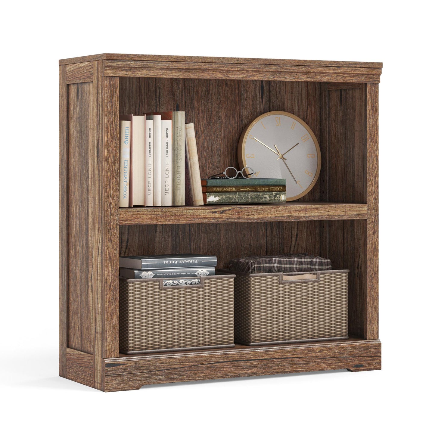Small Bookcase Shelf Storage Organizer, Modern Book Shelf for Bedroom, Living Room and Home Office
