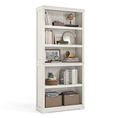 68 in 5 Tier Bookshelf, Tall Bookcase Shelf Storage Organizer, Modern Book Shelf for Bedroom