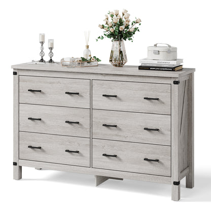 Dresser for Bedroom, Modern Dressers with Spacious Storage and Metal Handles