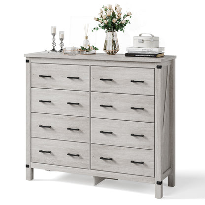 Dresser for Bedroom, Modern Dressers with Spacious Storage and Metal Handles