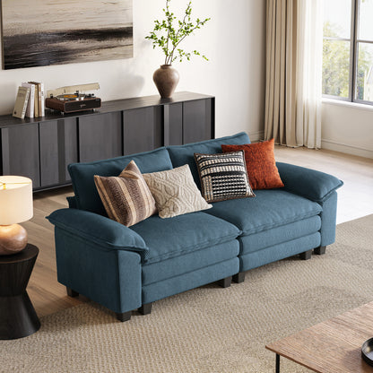 HS003 Corduroy Cloud Modular Sofa with Deep Cushions & Wide Arms