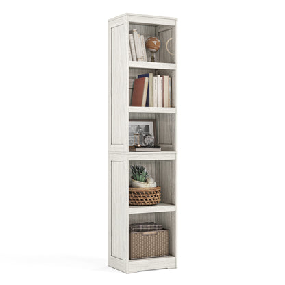 68 in 5 Tier Bookshelf, Tall Bookcase Shelf Storage Organizer, Modern Book Shelf for Bedroom