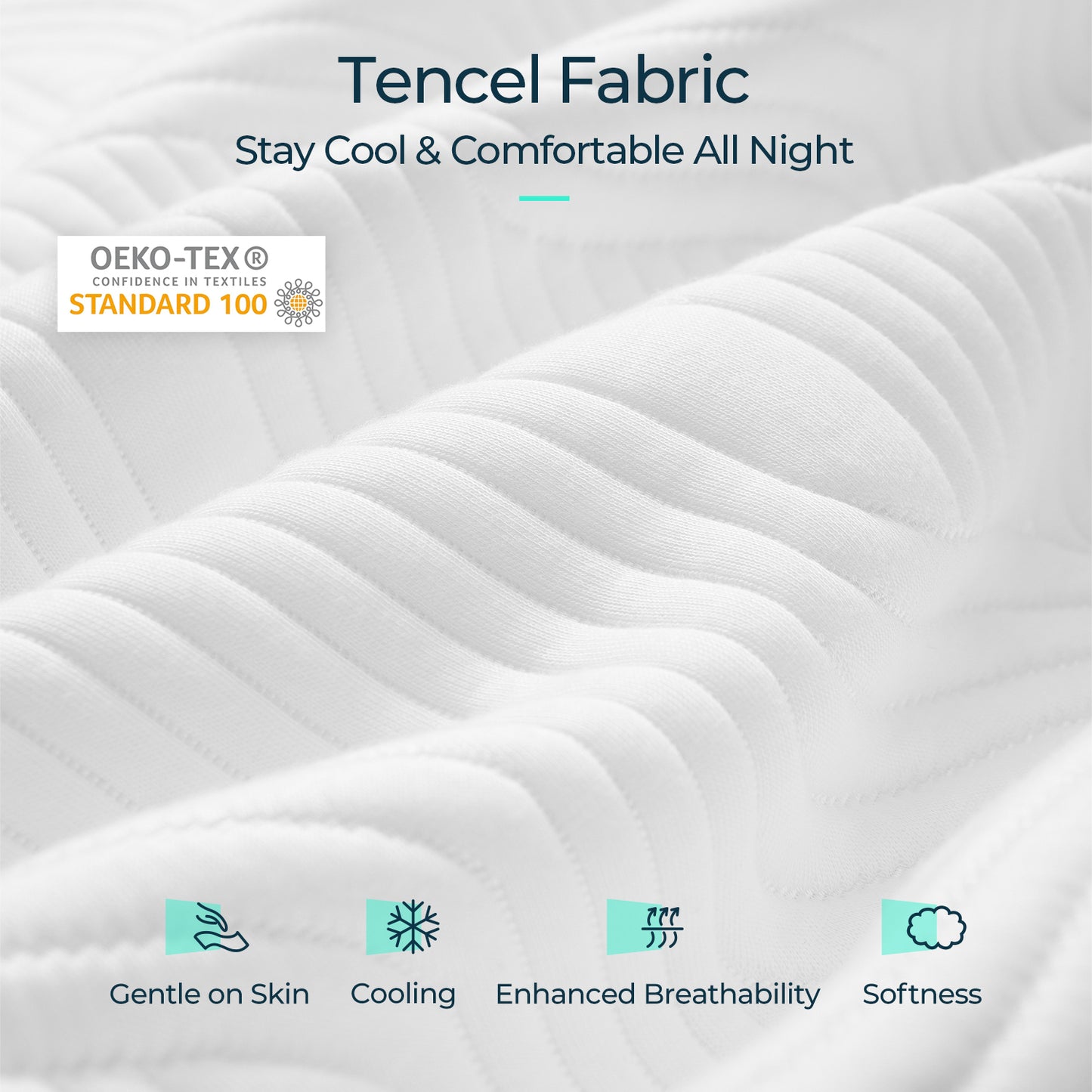 3 inch Firm Mattress Topper, Cooling Gel Infused Bed Topper with Tencel Cover