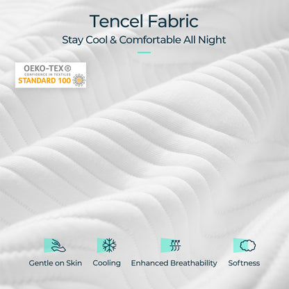 3 inch Firm Mattress Topper, Cooling Gel Infused Bed Topper with Tencel Cover