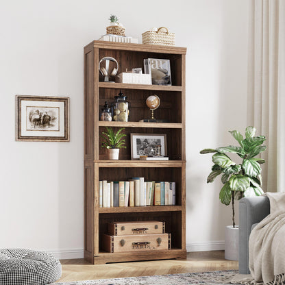 68in 5 Tier Bookshelf, Tall Bookcase Shelf Storage Organizer, Modern Book Shelf for Bedroom, Living Room and Home Office