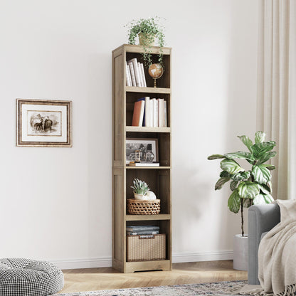 68in 5 Tier Bookshelf, Tall Bookcase Shelf Storage Organizer, Modern Book Shelf for Bedroom, Living Room and Home Office