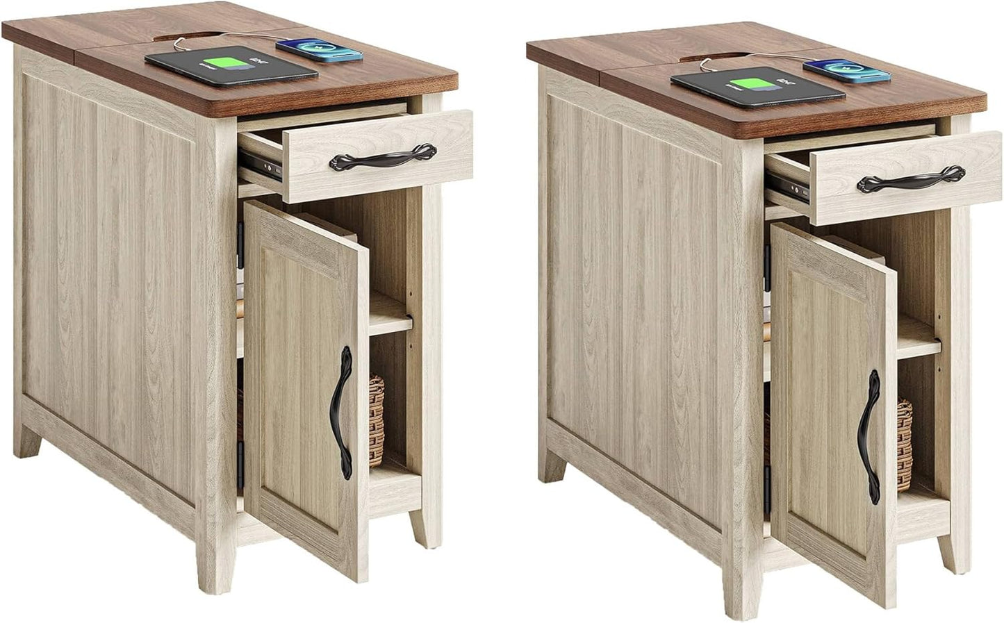LH518J22-C1 End Table Set of 2 with Charging Station