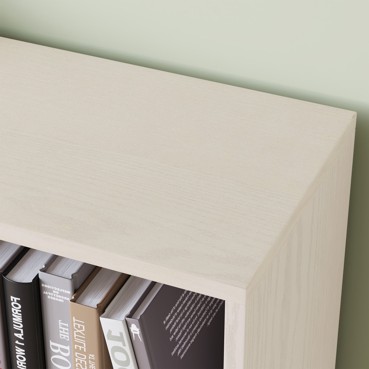 Cube Shelf Bookcase, 3-Tier Wooden Open Bookshelf, Modern Farmhouse Floorstanding Storage Cabinet for Home Office, Vertical Design