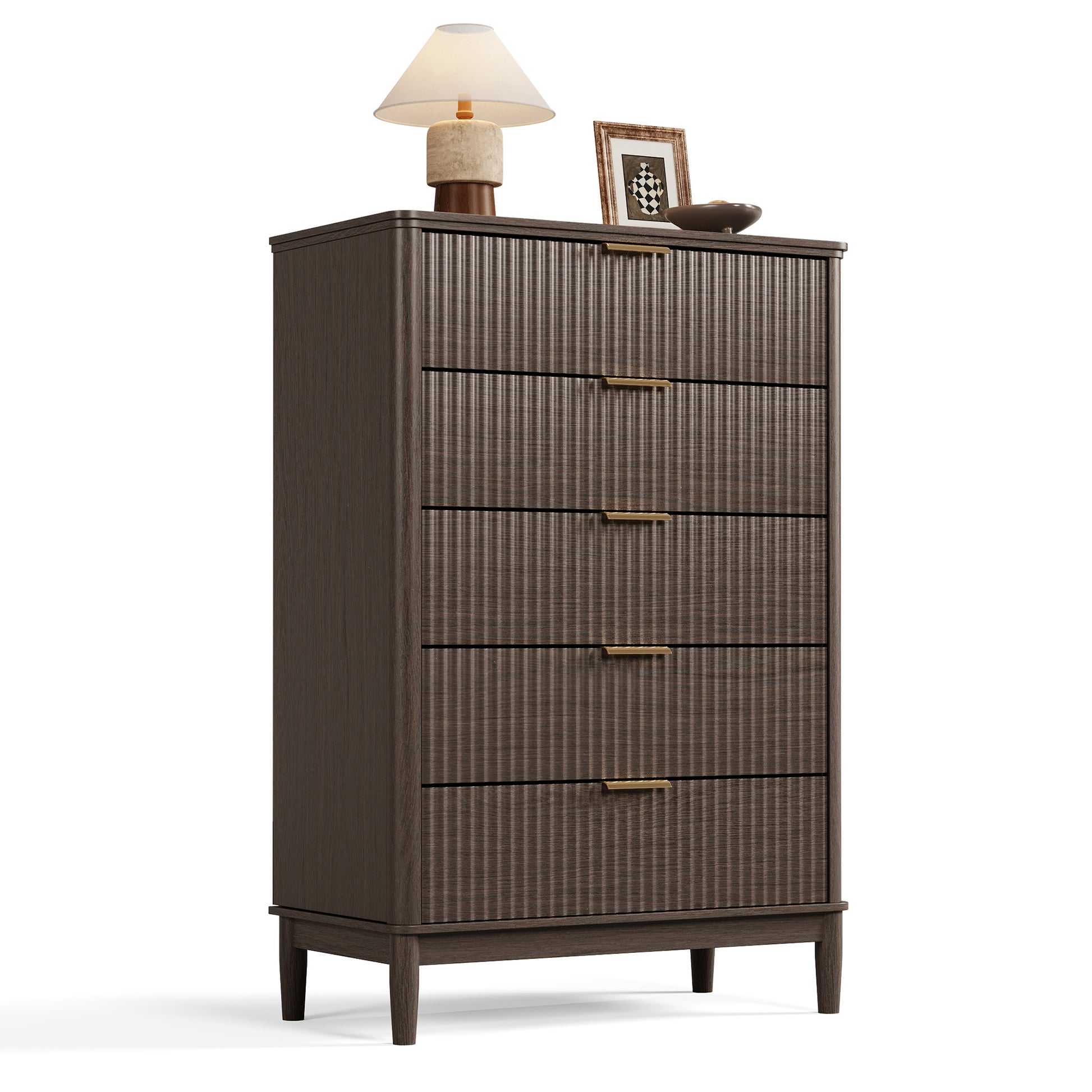 Modern Large Dresser with Deep Storage Drawers and Metal Pulls for Bed –  LINSY LIVING