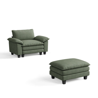 Corduroy Cloud Modular Sofa with Deep Cushions & Wide Arms