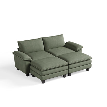 Corduroy Cloud Modular Sofa with Deep Cushions & Wide Arms
