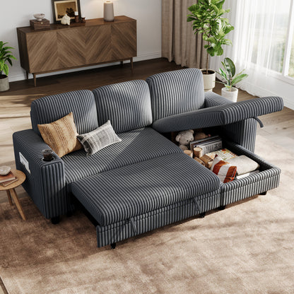 4 Seats with 2 Ottomans, Comfy U Shaped Modular Couches for Living Room