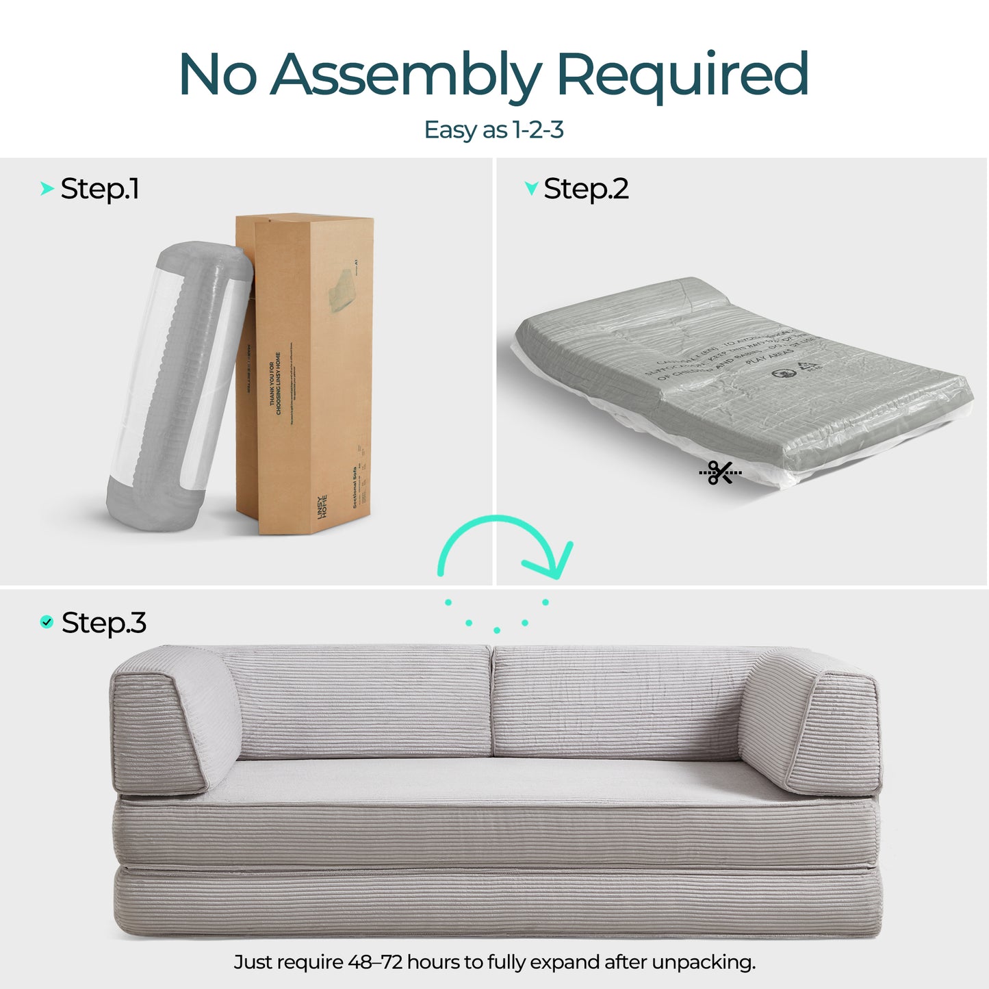 Convertible Sofa Bed Sleeper Sofa Folding Loveseat Sleeper Corduroy Couch Bed for Living Room Bedroom