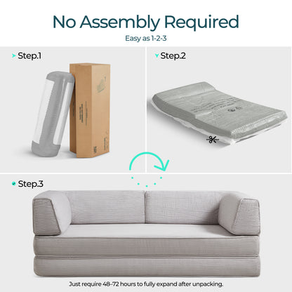 Convertible Sofa Bed Sleeper Sofa Folding Loveseat Sleeper Corduroy Couch Bed for Living Room Bedroom