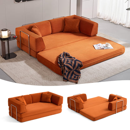 Convertible Sofa Bed Sleeper Sofa Folding Loveseat Sleeper Corduroy Couch Bed for Living Room Bedroom
