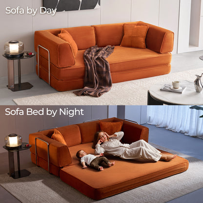 Convertible Sofa Bed Sleeper Sofa Folding Loveseat Sleeper Corduroy Couch Bed for Living Room Bedroom