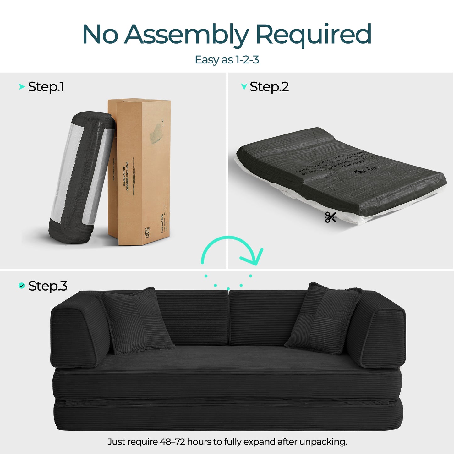 Convertible Sofa Bed Sleeper Sofa Folding Loveseat Sleeper Corduroy Couch Bed for Living Room Bedroom