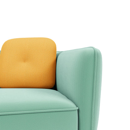 Loveseat Sofa with Built-in Side Table for Living Room, Bedroom, Apartment