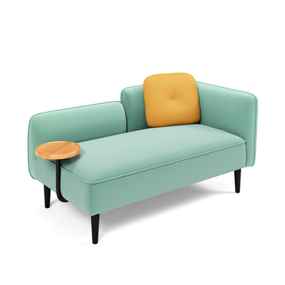 Loveseat Sofa with Built-in Side Table for Living Room, Bedroom, Apartment