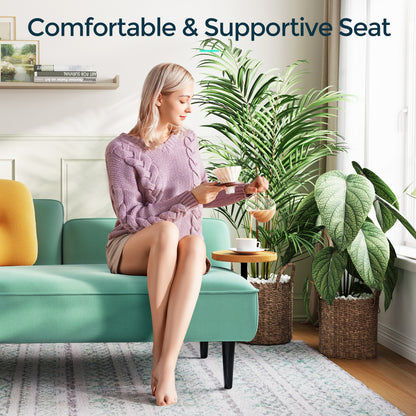 Loveseat Sofa with Built-in Side Table for Living Room, Bedroom, Apartment