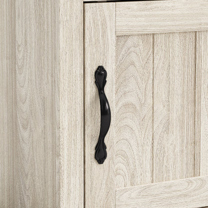 Farmhouse Nightstand, End Table  with Build-in Charging Station for Bedroom, Living room