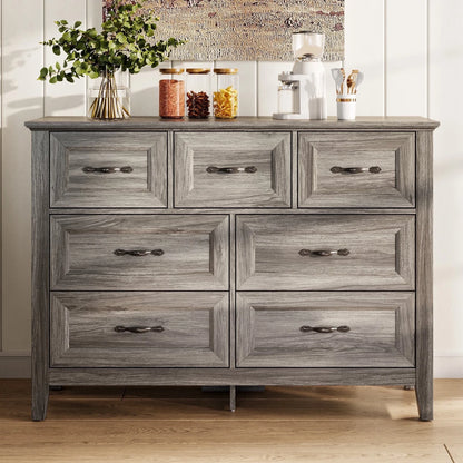 Linsy home Drawers Dresser for Bedroom, Wood Bedroom Dresser Farmhouse Drawer Chest