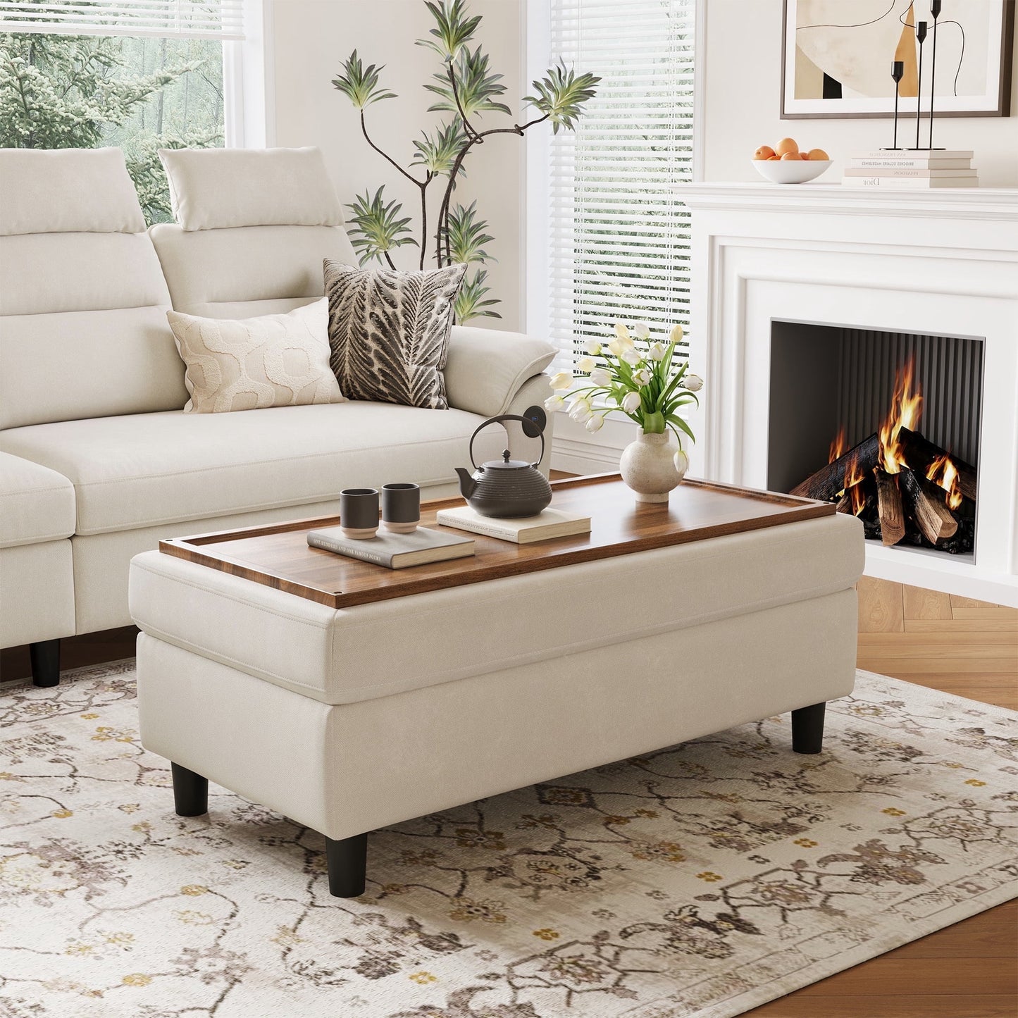 46in Large Ottoman with Storage