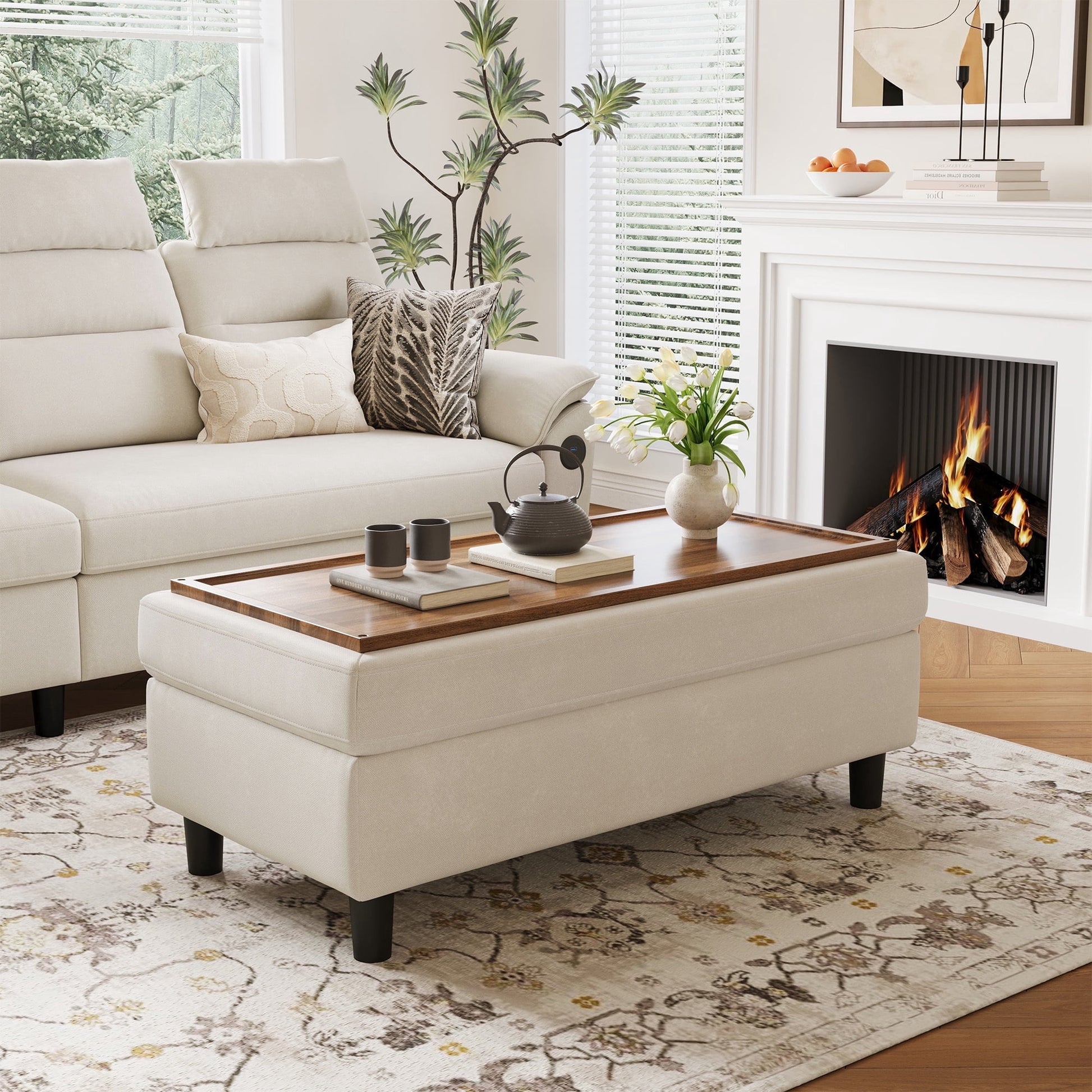 46in Large Ottoman with Storage