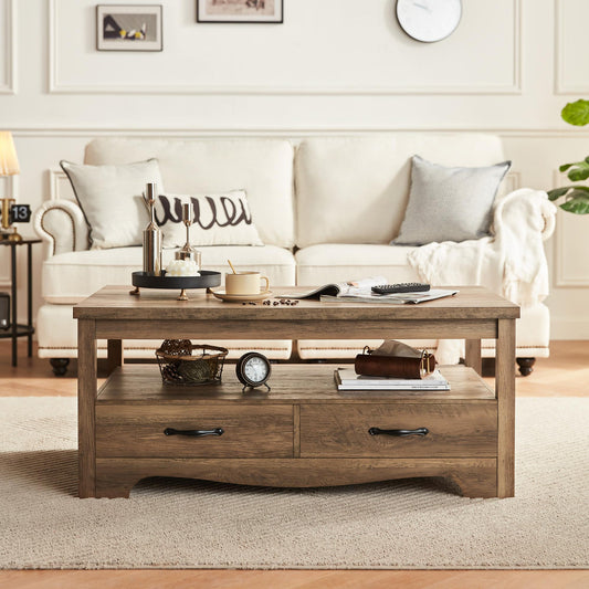 Wood Coffee Table with Storage