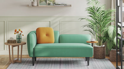 Loveseat Sofa with Built-in Side Table for Living Room, Bedroom, Apartment