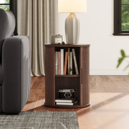 Linsy HT001-02 Fluted Coffee Table Sets 3 Pieces, Wood Living Room Table Set Include 40" Coffee Table